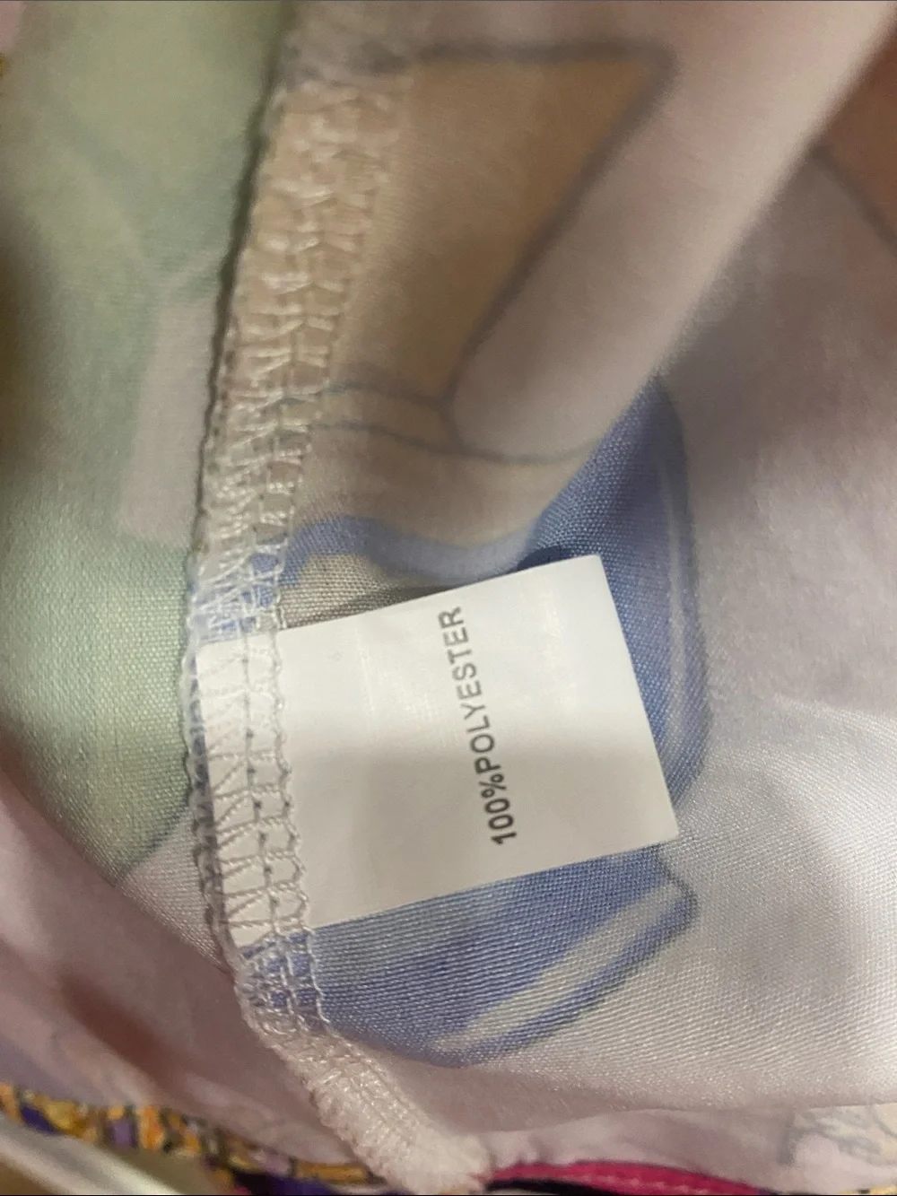 Women's Multicolor Scarf-Print Satin Blouse - Vibrant White Base
